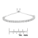 Rhodium Over Sterling Silver 1/4ct. TDW Diamond Bolo Bracelet