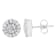 14k White Gold 1.0ctw Diamond Halo Stud Earrings