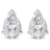 14K White Gold 1.0 Cttw Pear Shape Solitaire Lab Grown Diamond Stud Earrings