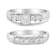 1.50ctw 5-Stone Princess Cut Diamond 14K White Gold Wedding Ring Set
