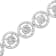 Sterling Silver 1.0ctw Diamond Nested Circle Miracle Set Open Wheel
7" Fashion Link Bracelet