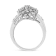 10K White Gold 1/2ctw Mixed Cut "S" Shaped Bypass Cocktail
Ring (I-J Color, I1-I2 Clarity)
