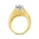 14K Yellow Gold 2-1/3ctw Diamond Cluster Band Engagement Ring &
Wedding Band Set Size 7