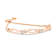 14K Rose Gold Over Sterling Silver Diamond Accent Alternating Bolo
Bracelet - 6" to 9" Adjustable