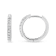 10K White Gold 1/5ctw Round-Cut Diamond Modern Hoop Earrings