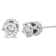 2.00ctw Round 14K White Gold Prong-Set Diamond Crown Stud Earring