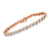 14K Rose Gold Over Sterling Silver 1/4 Cttw Diamond "S" Tennis Bracelet