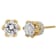2.00ctw Round Diamond Crown 14K Yellow Gold Stud Earrings