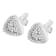 14K White Gold 1/2ctw Trillion Shaped Diamond Stud Earrings