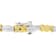 10K Yellow Gold Over Sterling Silver .50ctw Channel Set Round Diamond X
Link Bracelet