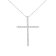Sterling Silver 2.0ctw Round Diamond 1-1/4" Cross Pendant With
Chain(I-J Color, I1-I2 Clarity)