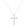 1/10ctw Diamond Shared Prong Cross Sterling Silver Pendant Necklace with
18" Chain