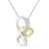 10K Gold Over Sterling Two-Tone 1/6ctw Round Cut Diamond Ties of Love
Pendant w\chain