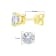 AGS Certified 14K Yellow Gold 1/2ctw 4 Prong Set Round-Cut Solitaire
Diamond Push Back Stud Earrings