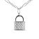 Sterling Silver 1/4ctw Diamond Lock 16" Pendant with Paperclip
Chain (H-I Color, SI2-I1 Clarity)
