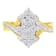 10K Yellow Gold Round And Baguette Cut Diamond Cluster Ring (1 1/10
Cttw, H-I Color, SI2-I1 Clarity)