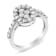 Sterling Silver 1.0ctw Brilliant-Cut Diamond Halo-Style Cluster Oval
Ring (I-J Color, I3 Clarity)