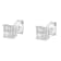 10K White Gold Diamond Stud Earrings 3/4ctw