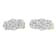 14K Yellow Gold 2.0ctw Round Cut Diamond Cluster Earrings