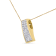 14K Yellow Gold 1 1/2ctw Princess Cut Diamond Greek Column Pendant With
Chain(G-H, VS1-VS2)