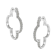 Sterling Silver 1.0ctw Diamond 4 Leaf Clover Shape Hoop Earrings