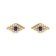 10K Yellow Gold Blue Sapphire and Diamond Accent Evil Eye Stud Earring
(H-I Color, I1-I2 Clarity)
