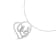 Sterling Silver 1/6ctw Diamond Heart Pendant w\chain (H-I, I1-I2)