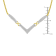 14K Two-tone Gold 2.0ctw Diamond Flared and X-Station V Shaped Necklace
(H-I Color, SI2-I1 Clarity)