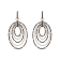 18K Rose Gold 5.00 Cttw Round Black and White Diamond Graduated Hoop
Dangle Earrings