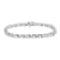 Sterling Silver 1.0ctw Brilliant Round-Cut Diamond "X" Link Bracelet