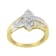 0.50ctw Marquise Diamond Cluster Split Shank 10K Yellow and White Gold Ring