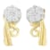 14K Yellow Gold 1/2ctw Round Cut Diamond Earrings
