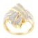 10K Yellow Gold Diamond Bypass Cocktail Ring (1 1/5ctw, I-J Color, I2-I3 Clarity)