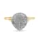 10K Yellow Gold 1/2ctw Mixed Shapes Diamond Domed Pavé Cluster with Halo
Cocktail Ring