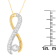 10K Two-Tone Gold 1/5ctw Diamond Radiant Ribbon Pendant w\chain (H-I, I1-I2)