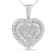 10K White Gold 1.0ctw Multi Cut Diamond Heart Pendant With Chain(H-I, I1-I2)