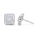 1.00ctw Brilliant & Princess Cut Diamond Square Halo 14K White Gold
Stud Earrings