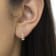 Espira 10K Two Tone Gold Round cut Diamond Earring 0.05ctw