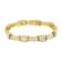 14K Yellow Gold 10.75ctw Princess and Baguette-Cut Diamond Box-Link Bracelet
