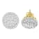 10K Yellow Gold Round Cut Diamond Earrings 1.5ctw