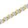 14K Yellow Gold Over Sterling Silver 1/4 Cttw Diamond "S"
Tennis Bracelet