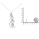 Sterling Silver Espira 1/4ctw Diamond Swirl Shape Pendant w\chain (I-J, I2-I3)