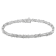 Sterling Silver 1.0ctw Diamond X-Link Tennis Bracelet