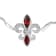 Sterling Silver Garnet and Diamond Accent Lariat 4”-10” Fleur De Lis
Adjustable Bolo Bracelet