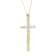10K Yellow Gold Over Sterling Silver 4.0ctw Diamond Cross Pendant
w\chain 18"