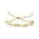 14K Yellow Gold Over Sterling Silver Diamond Accent Marquise Shape and
Heart Links Bolo Bracelet
