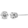 0.50ctw Round Diamond 14K White Gold Crown Stud Earrings