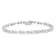 Sterling Silver 1/10ct TDW Diamond Link Bracelet (I-J,I3-Promo) - 7.25"