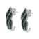 Sterling Silver .5ctw Treated Blue Diamond Dangling Stud Earrings