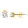 10K Yellow Gold Over Sterling Silver 1/2ctw Miracle Set Diamond Stud Earring